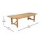 Flash Furniture Rectangle 40 in W, 108 in L, 30 in H, Pine Wood, Pinus Glabra, Steel, Light Natural XA-F-108X40-LN-GG - alternate 10